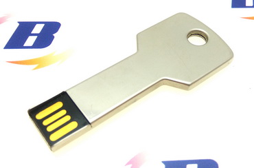 Llavero USB, unidad flash de metal en forma de llave 