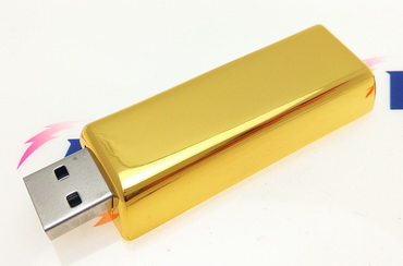 Memoria USB en forma de lingote de oro